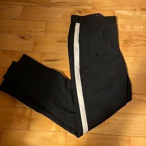 Zara black pants with white stripe. Size small